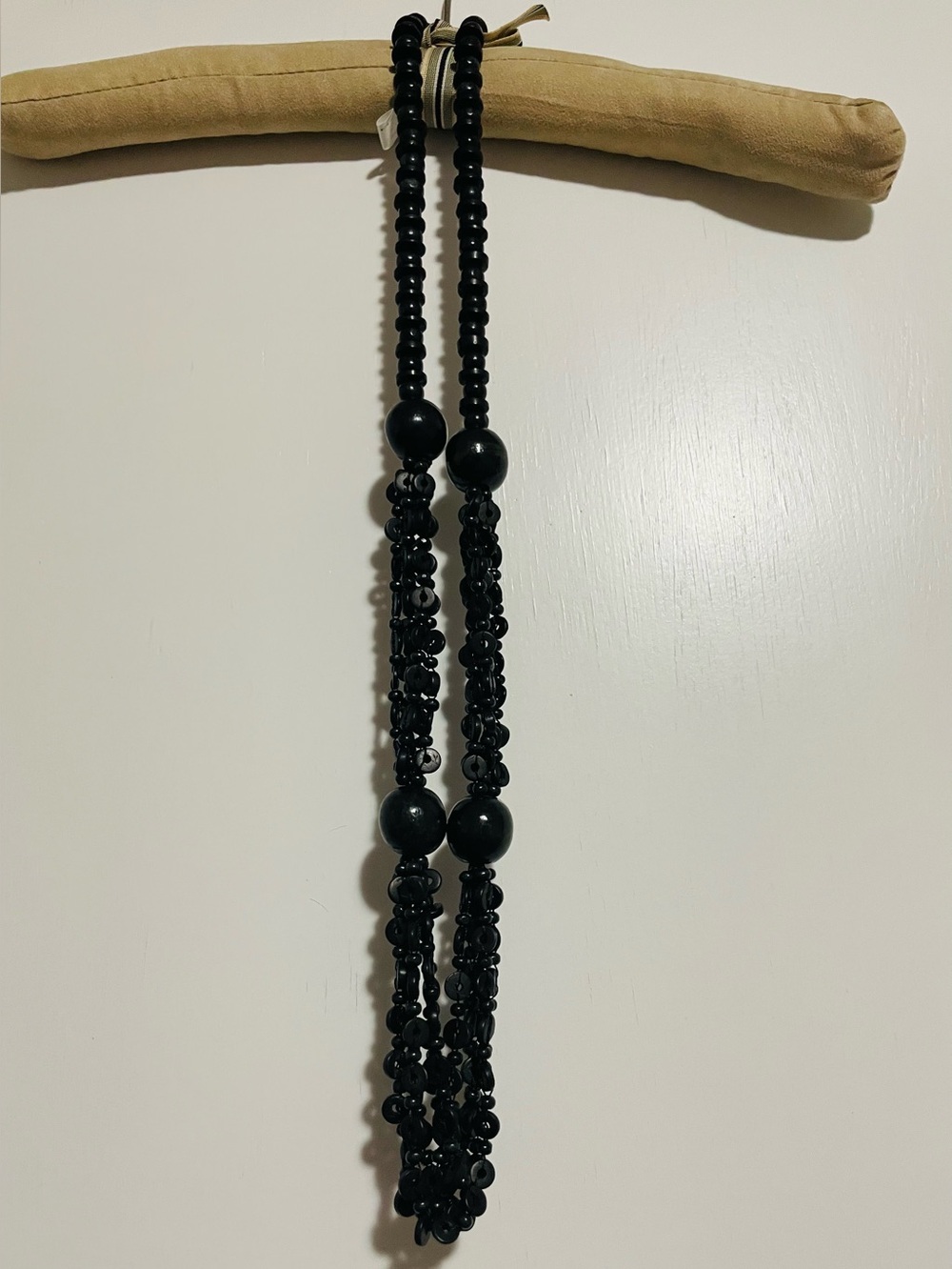 ESPRIT. Black wooden Statement Necklace - Elegant Women's Jewelry